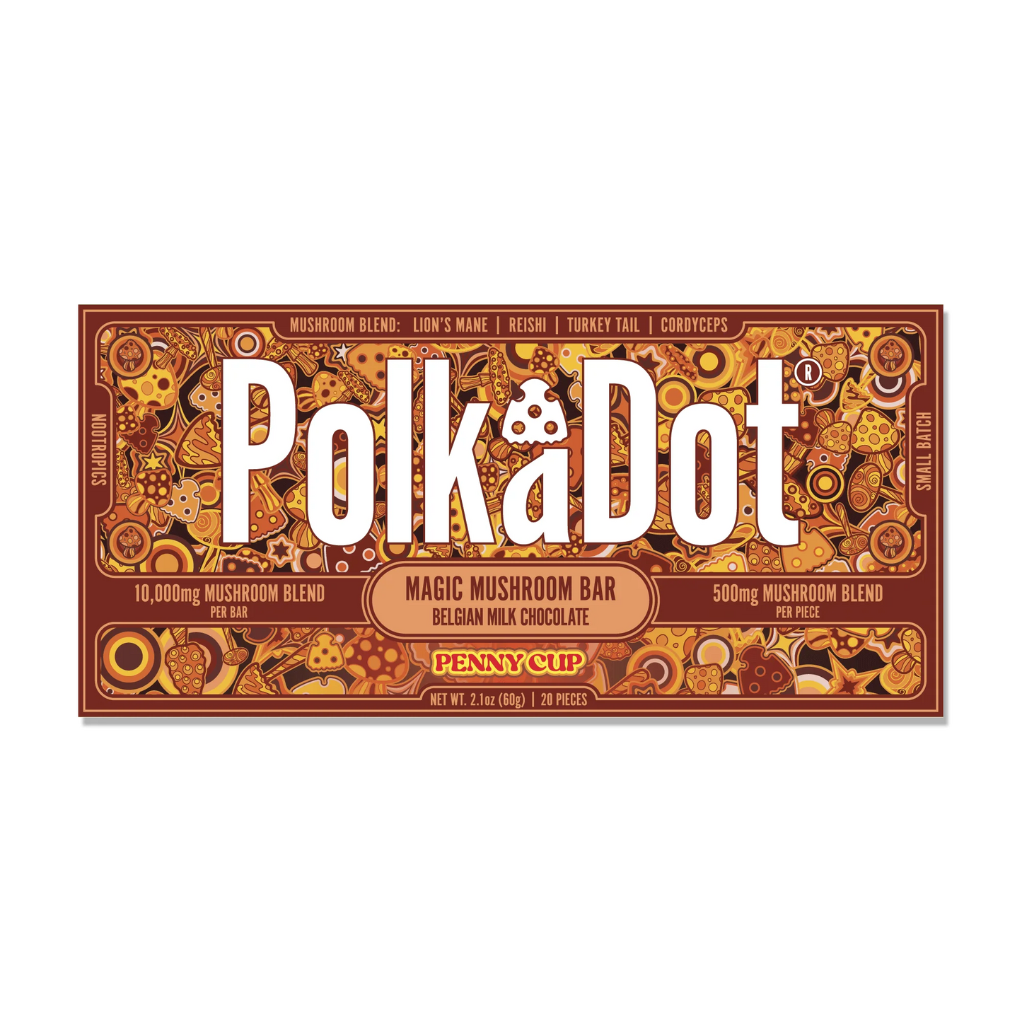 PolkaDot Mushroom Blend Chocolate Bar 500mg