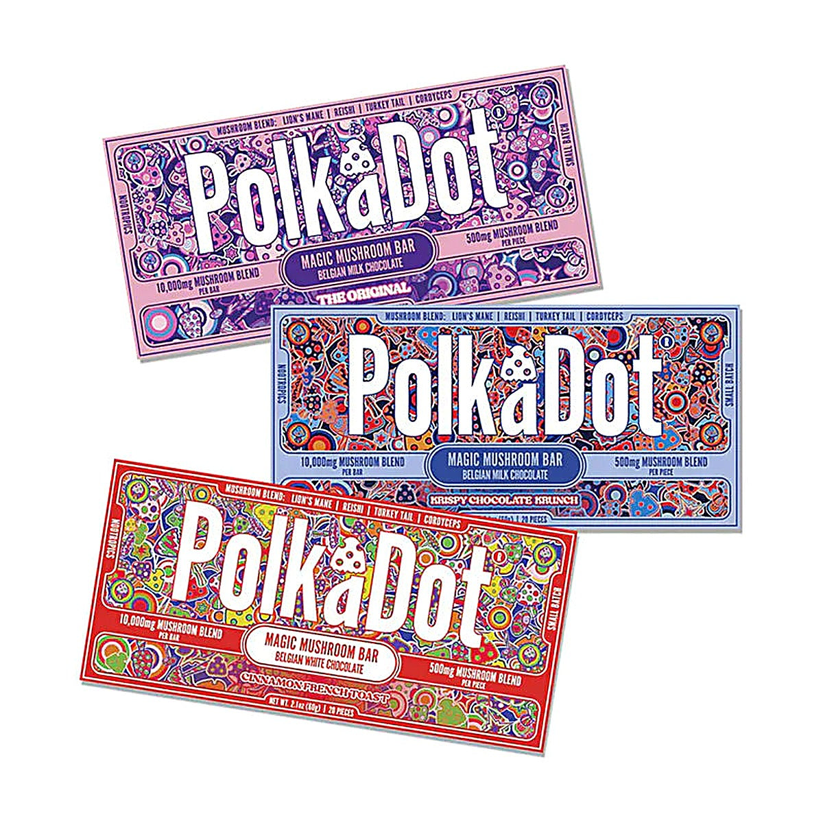PolkaDot Mushroom Blend Chocolate Bar 500mg - View 7