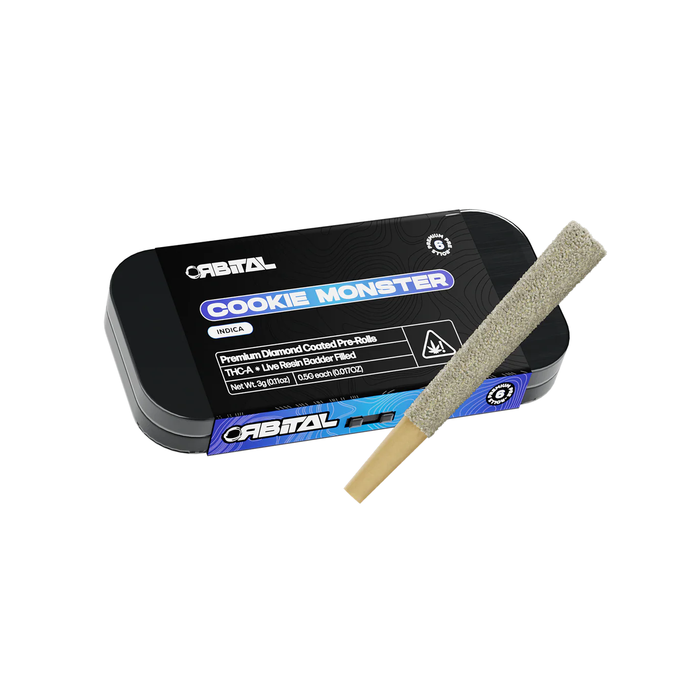 Orbital by Galaxy Treats Diamond Coated Pre-Rolls 6pc (3g Total)