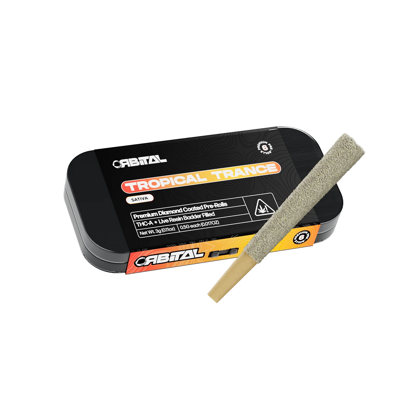 Orbital by Galaxy Treats Diamond Coated Pre-Rolls 6pc (3g Total)