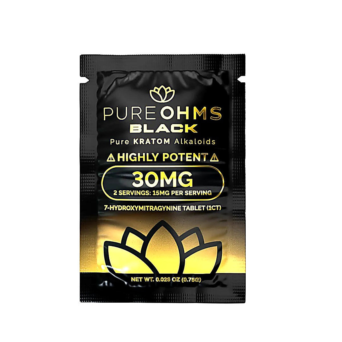 Pure OHMS Black 30MG 7-Hydroxymitragynine Tablet - Main Image