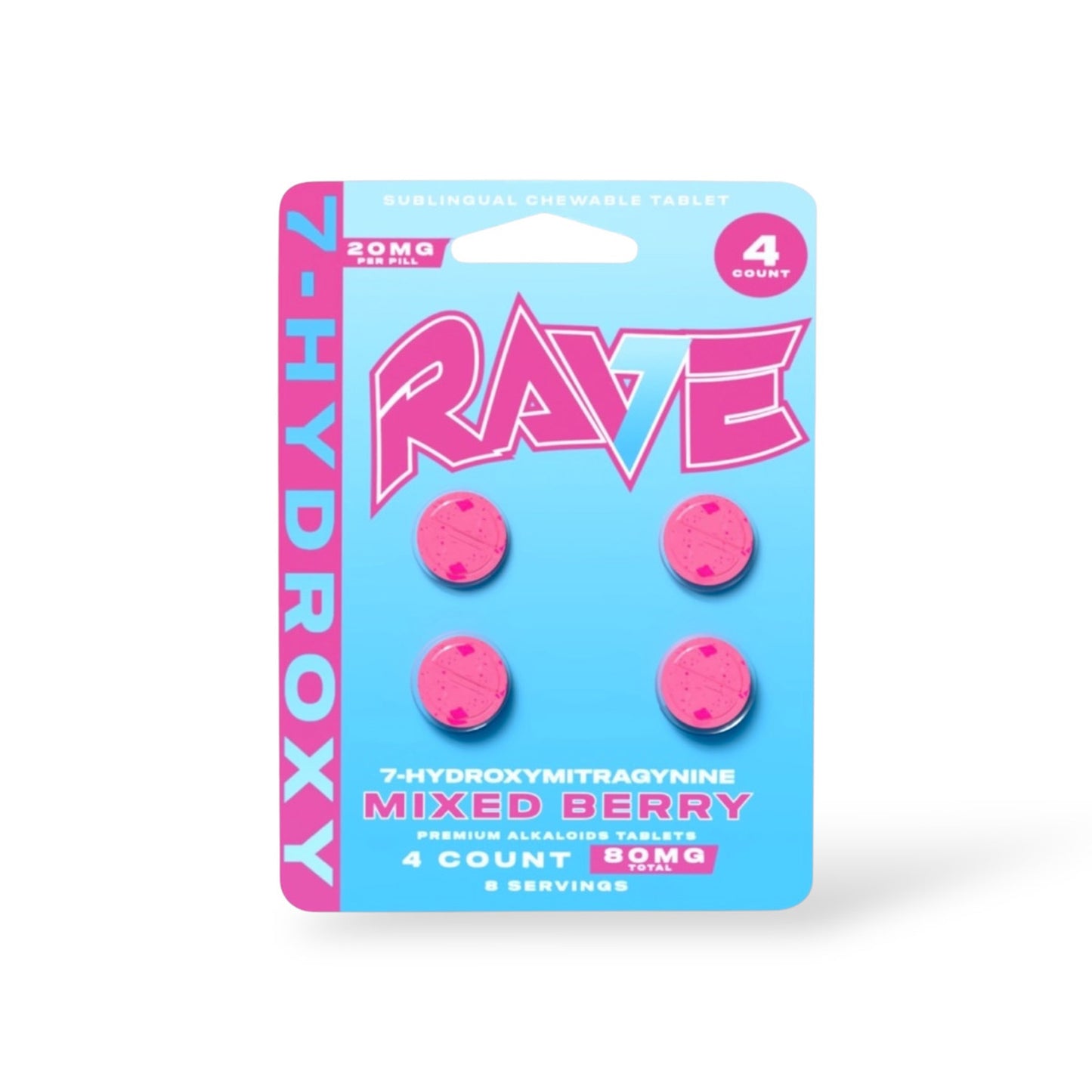 Rave 7-Hydroxymitragynine Tablets 4x20MG (80MG Total)