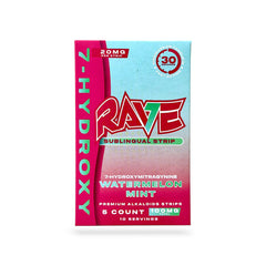 Rave 7 Hydroxy Sublingual Premium Alkaloid Strips Watermelon Mint 100mg
