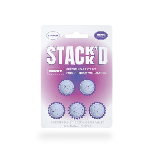 STACK’D Pure 7-Hydroxymitragynine Tablets 18mg Per Tablet