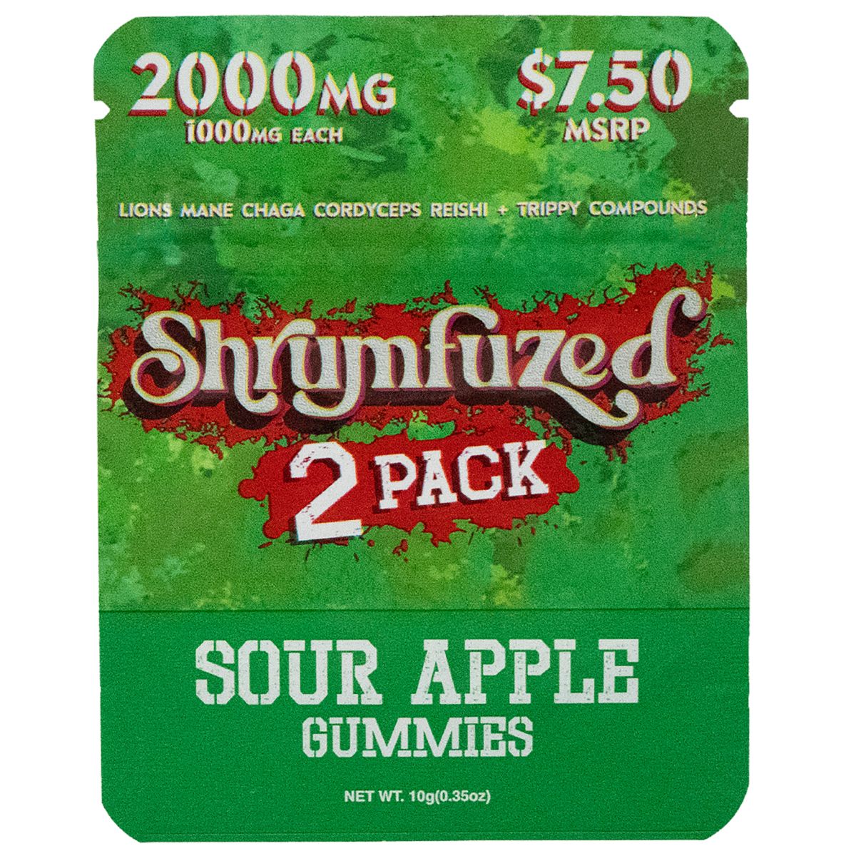 Shrumfuzed Mushroom Gummies 2pk - Sour Apple