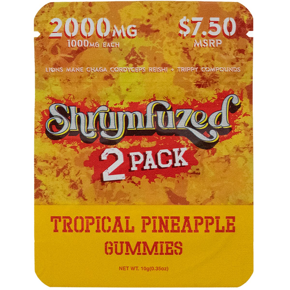 Shrumfuzed Mushroom Gummies 2pk - Tropical Pineapple