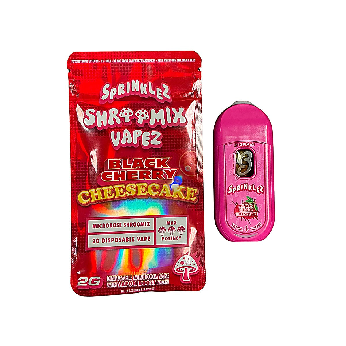 Sprinklez Shroomix Vapez 2G Disposable - Side View