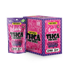Lava Top Shelf THCA Prerolls(5 Count)