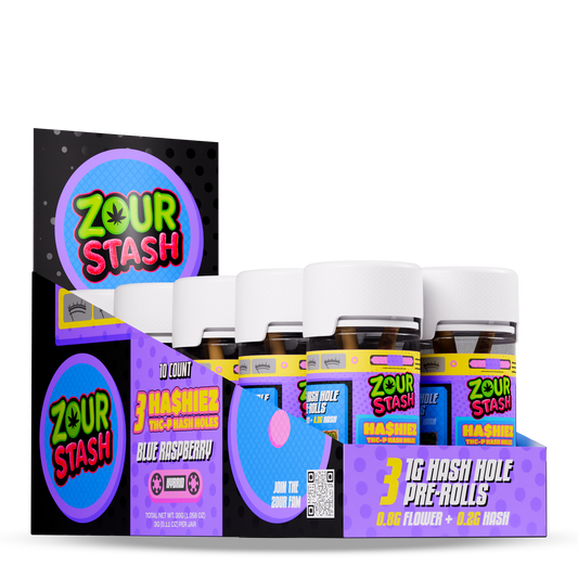 Zour Stash Ha$hiez (3ct / 1g THC-P Mini Hash Hole Prerolls)