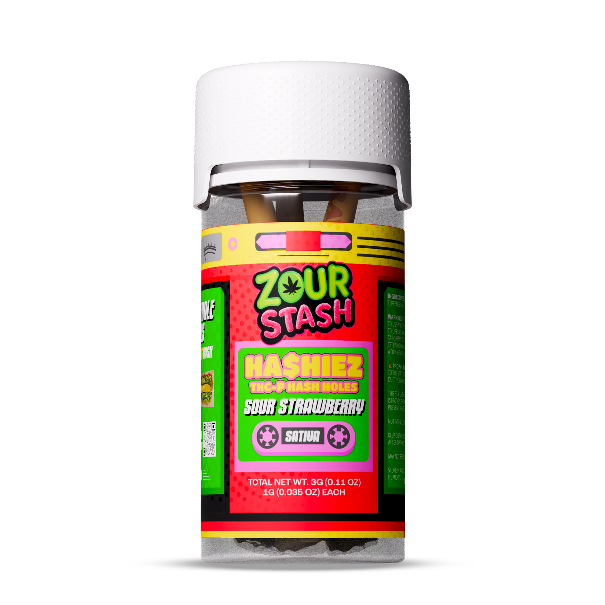 Zour Stash Ha$hiez (3ct / 1g THC-P Mini Hash Hole Prerolls)