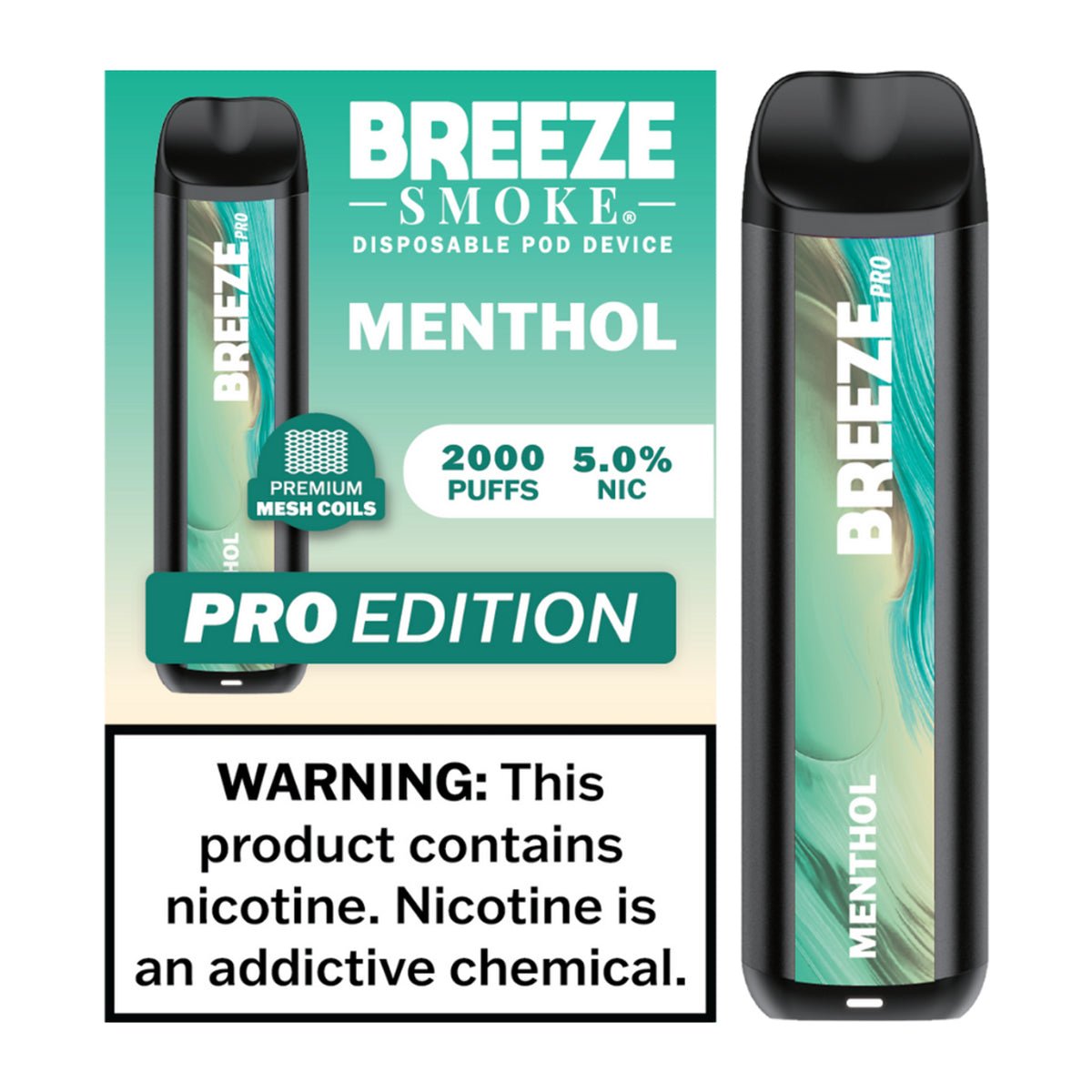 Breeze Smoke Pro 2000 Smoke Menthol