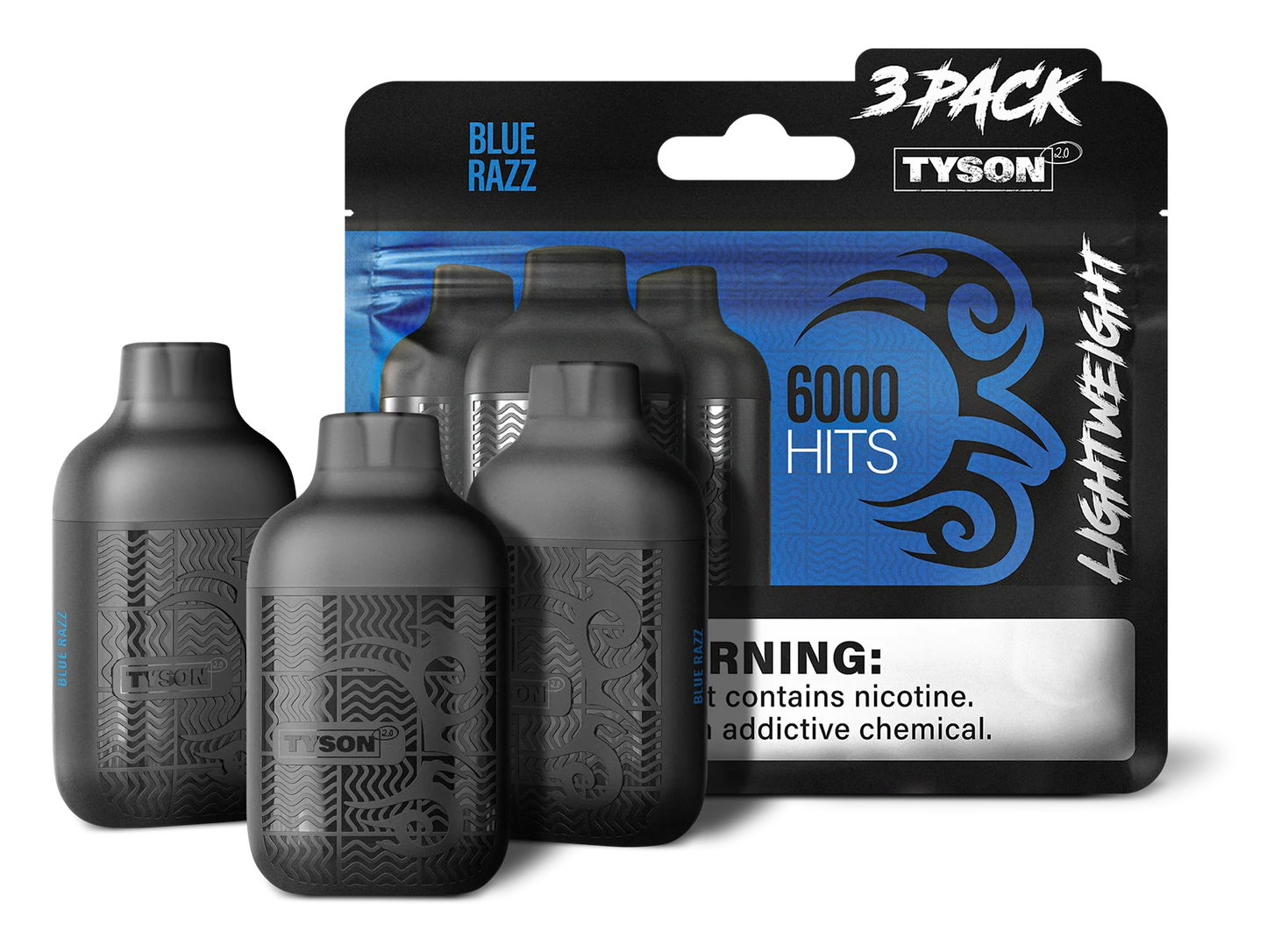 Tyson 3 Pack Lightweight 6000 Hits