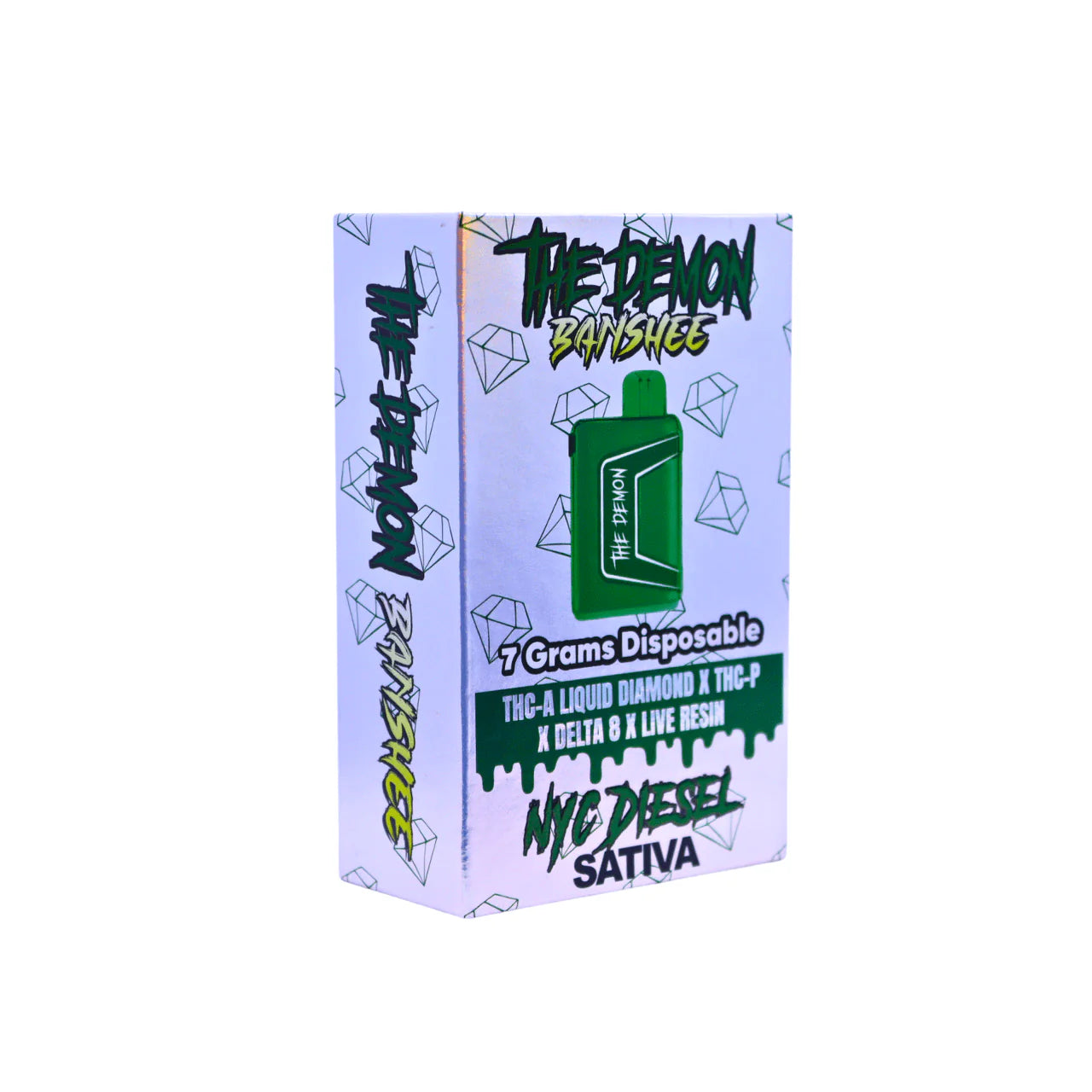 The Demon Banshee THC-A Liquid Diamonds + THCP Live Resin 7 Gram Disposable