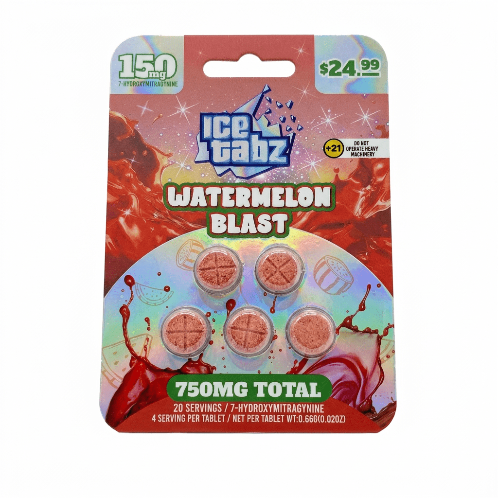 Ice Tabz 7-Hydroxymitragynine 750mg (5 tablets x 150mg)