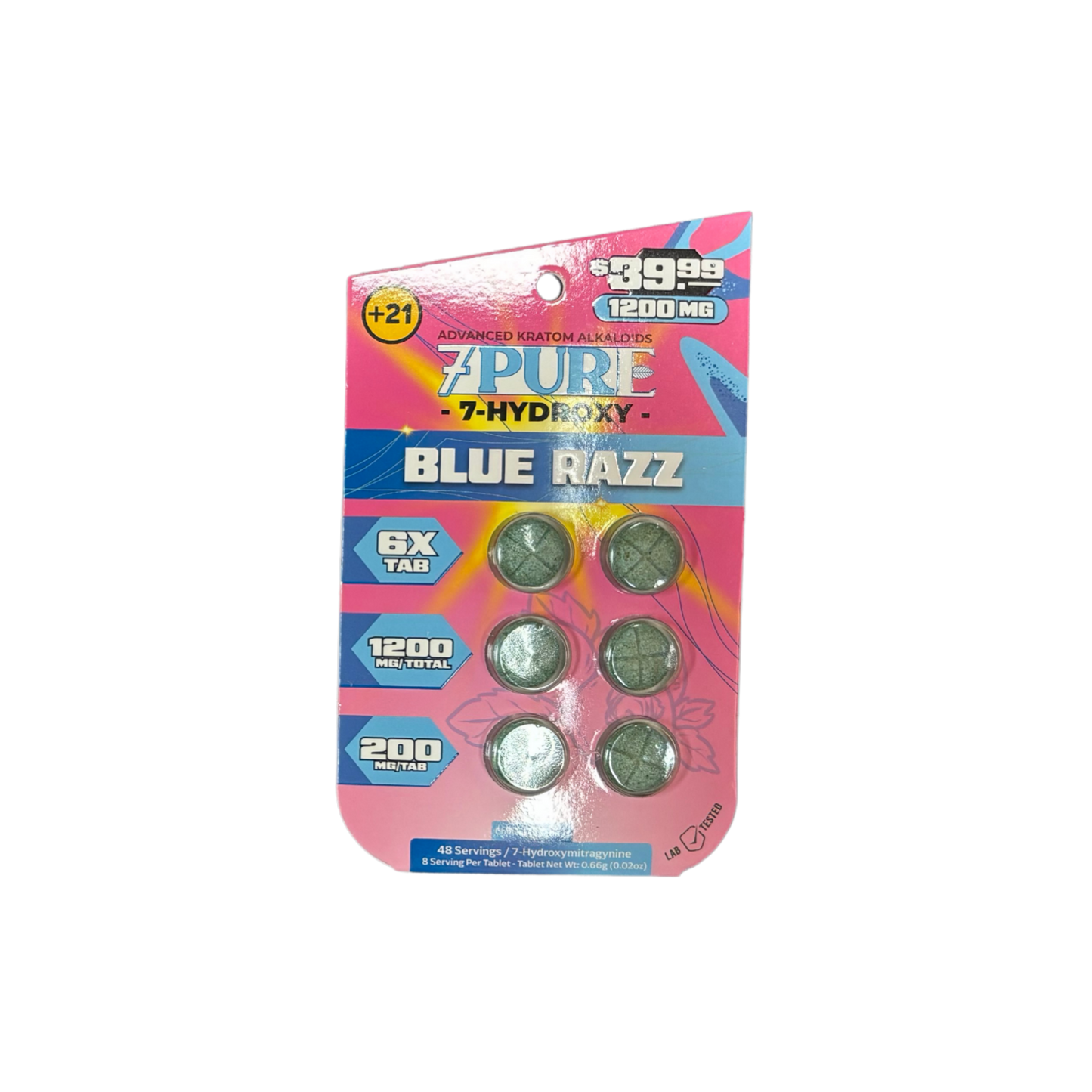 7PURE 7-Hydroxymitragynine 1200Mg (6x 200Mg Tablets)