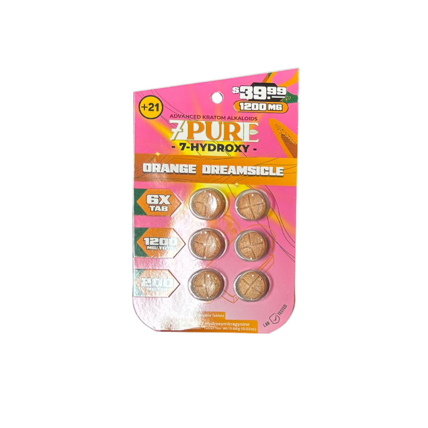 7PURE 7-Hydroxymitragynine 1200Mg (6x 200Mg Tablets)