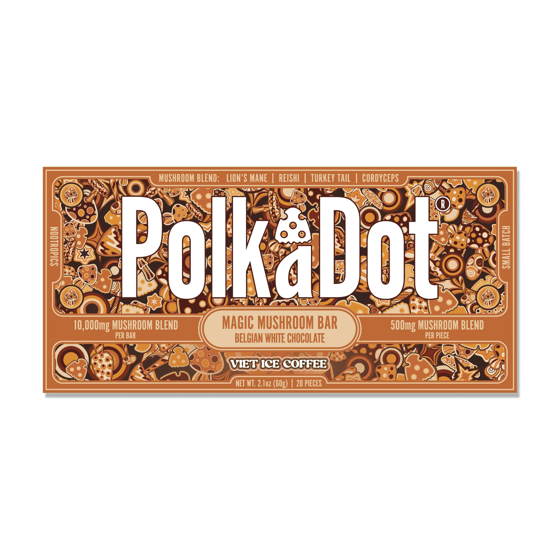 PolkaDot Mushroom Blend Chocolate Bar 500mg