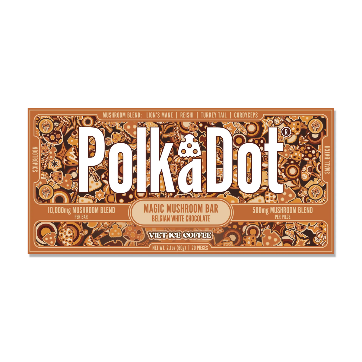 PolkaDot Mushroom Blend Chocolate Bar 500mg