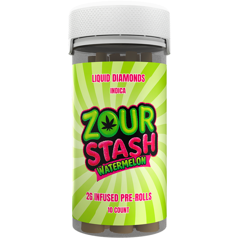 Zour Stash Liquid Diamonds 2G Infused Pre-Rolls 10 Count