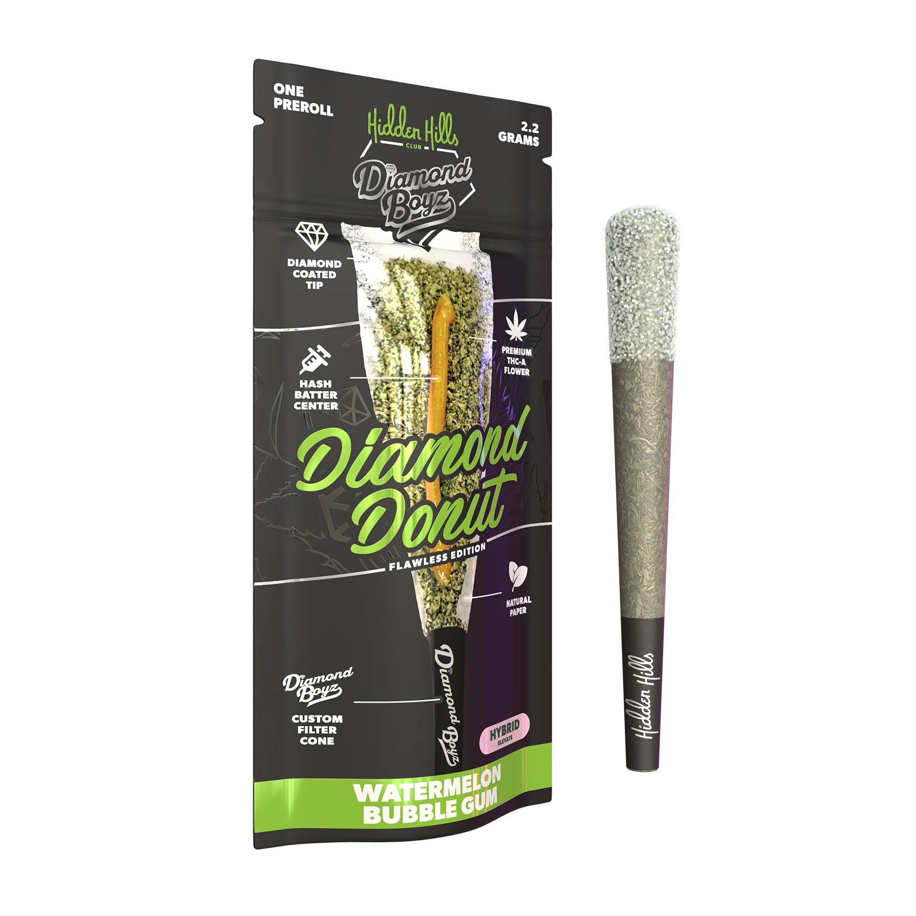 Hidden Hills Diamond Boyz 2.2 G Diamond Donut Preroll