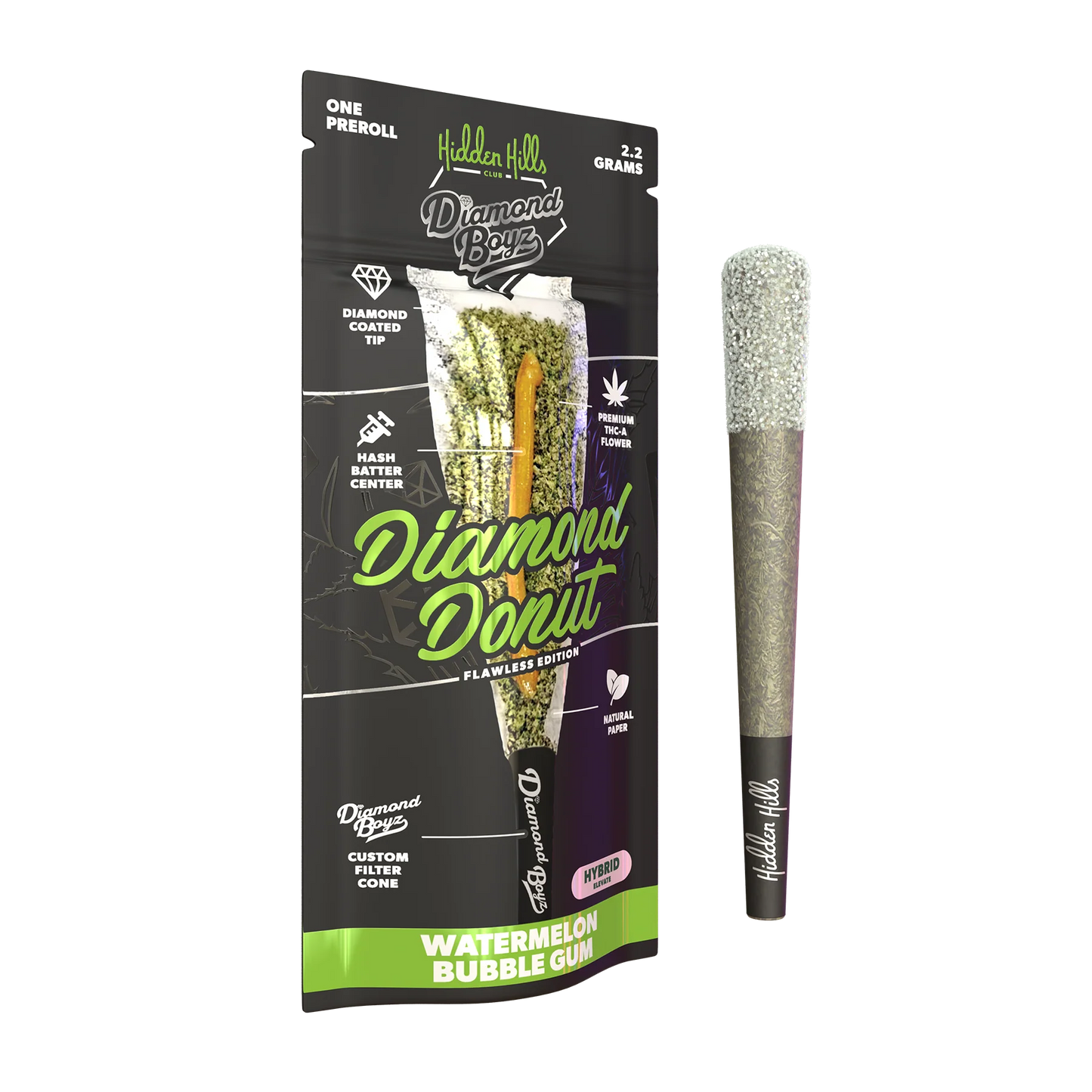 Hidden Hills Diamond Boyz 2.2 G Diamond Donut Preroll