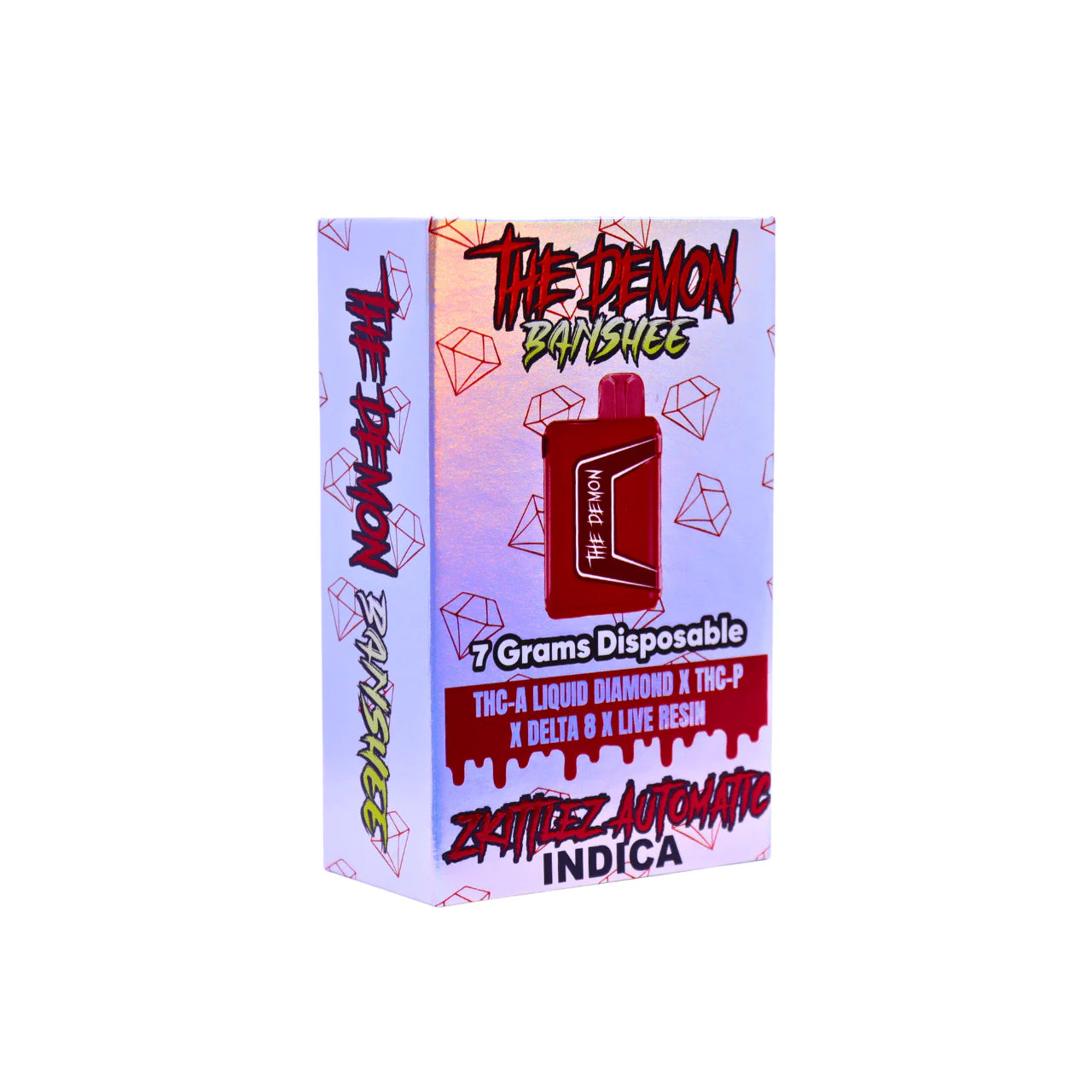 The Demon Banshee THC-A Liquid Diamonds + THCP Live Resin 7 Gram Disposable