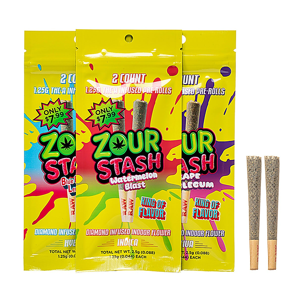 Zour Stash THC-A Infused Pre-Rolls 2PK (3g Total) - Detail View