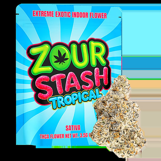 Zour Stash Tropical(Sativa)Extreme Exotic Indoor Flower 3.5g - Main Image