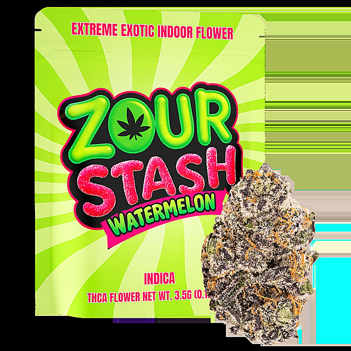 Zour Stash Watermelon(Indica)Extreme Exotic Indoor Flower 3.5g - Main Image