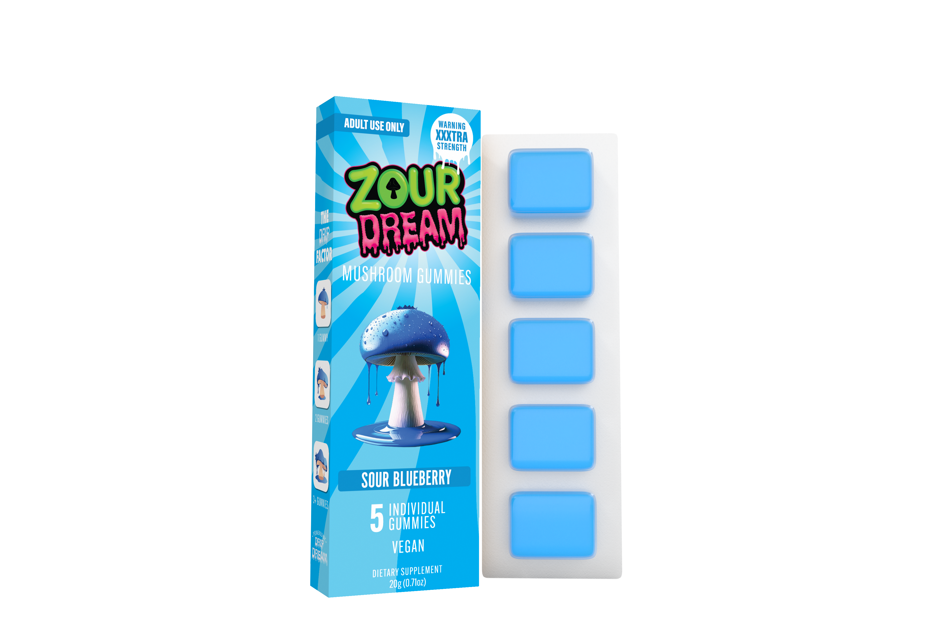 Zour Dream Mind Melting Mushroom Gummies XXXTRA Strength