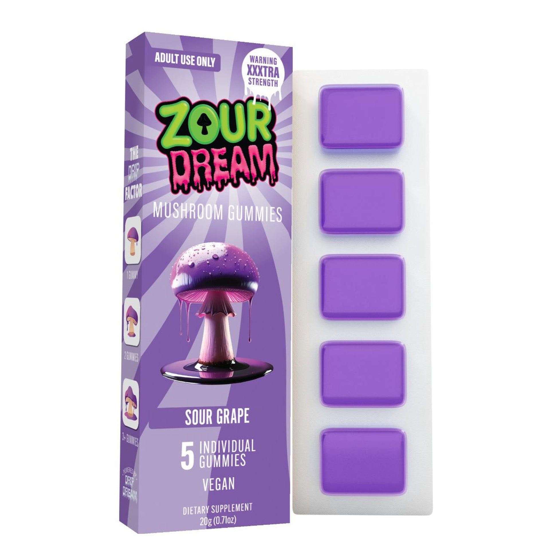 Zour Dream Mind Melting Mushroom Gummies XXXTRA Strength