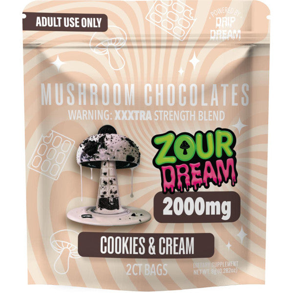 Zour Dream Mushroom Chocolates 2,000MG (2pc)