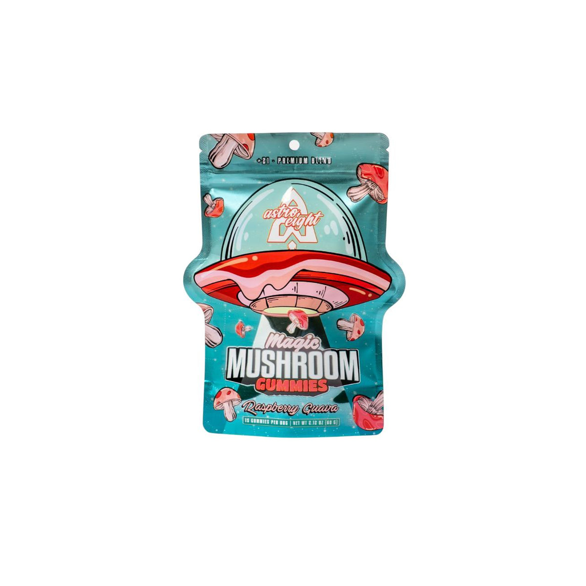 Astro Eight Magic Mushroom Gummies (60g Bag) - Raspberry Guava