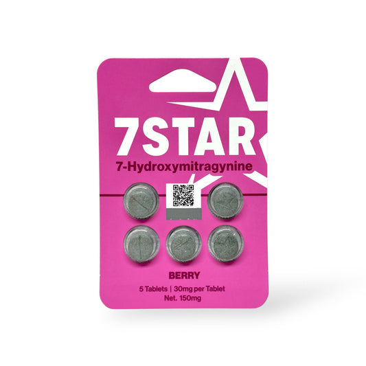 7Star 7-Hydroxymitragynine Extract Tablets 5ct - close up detail