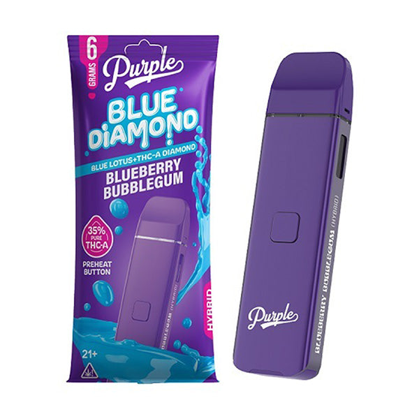 Purple Blue Diamond 6 Gram Disposable Blue Lotus + THC-A Diamond