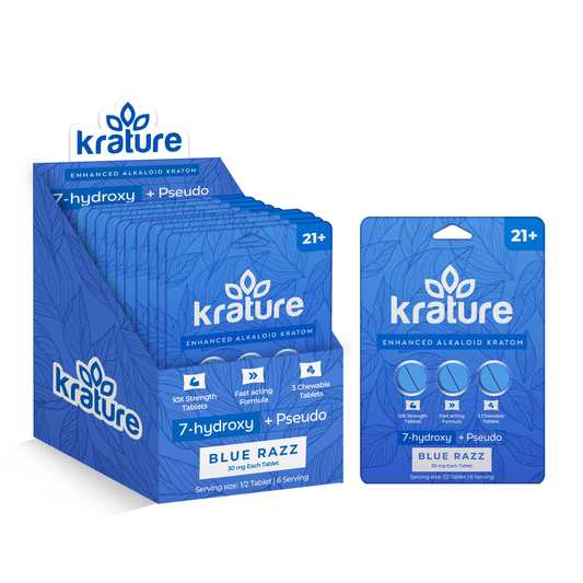 Krature Enhanced Alkaloid Kratom 7-Hydroxy+Psuedo(30Mg Per Tab)