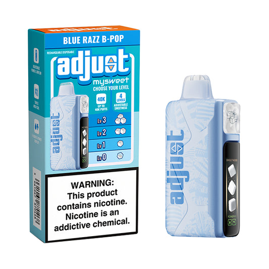 Adjust MyFlavor 40000 Puff Disposable Vape - label and ingredients