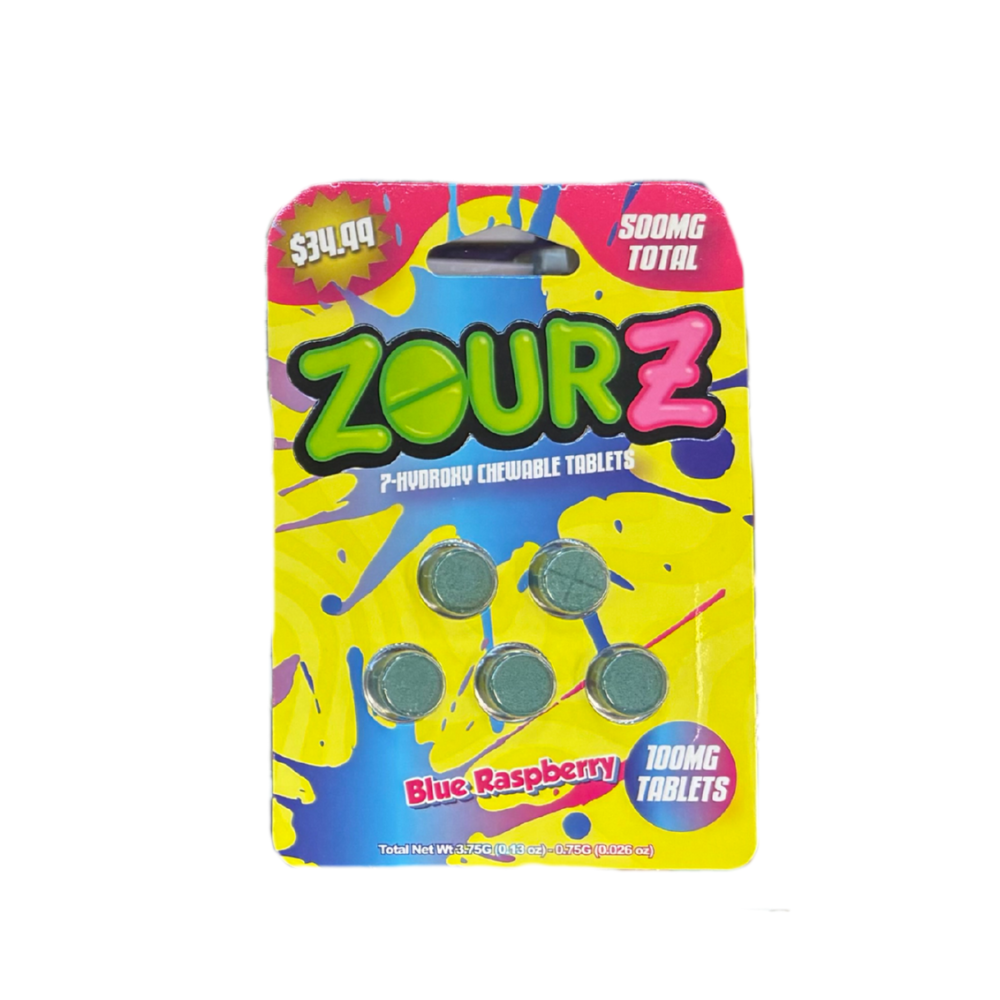 Zourz 7-Hydroxy Chewable Tablets 5x100MG (500MG Total)