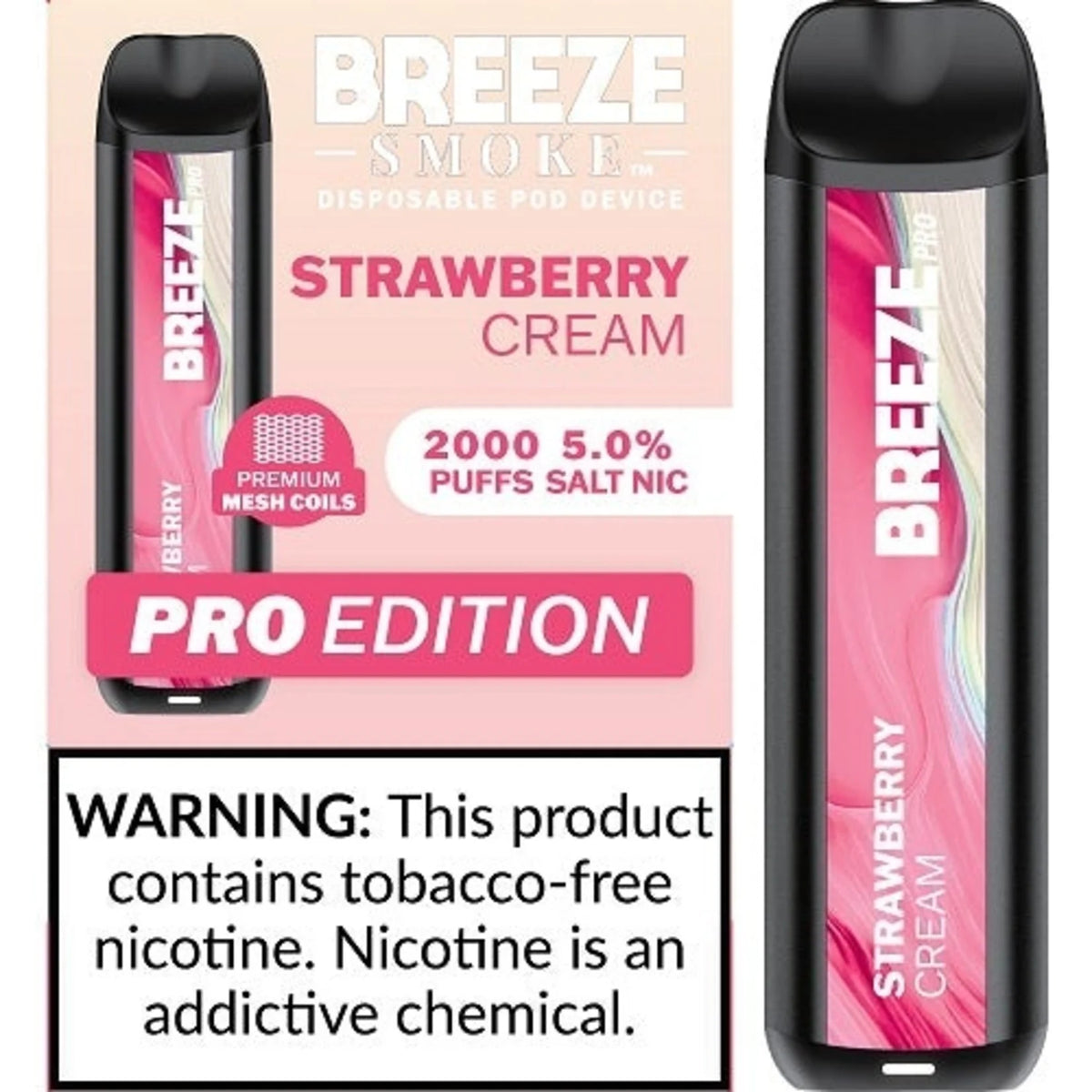 Breeze Smoke Pro 2000 Strawberry Cream