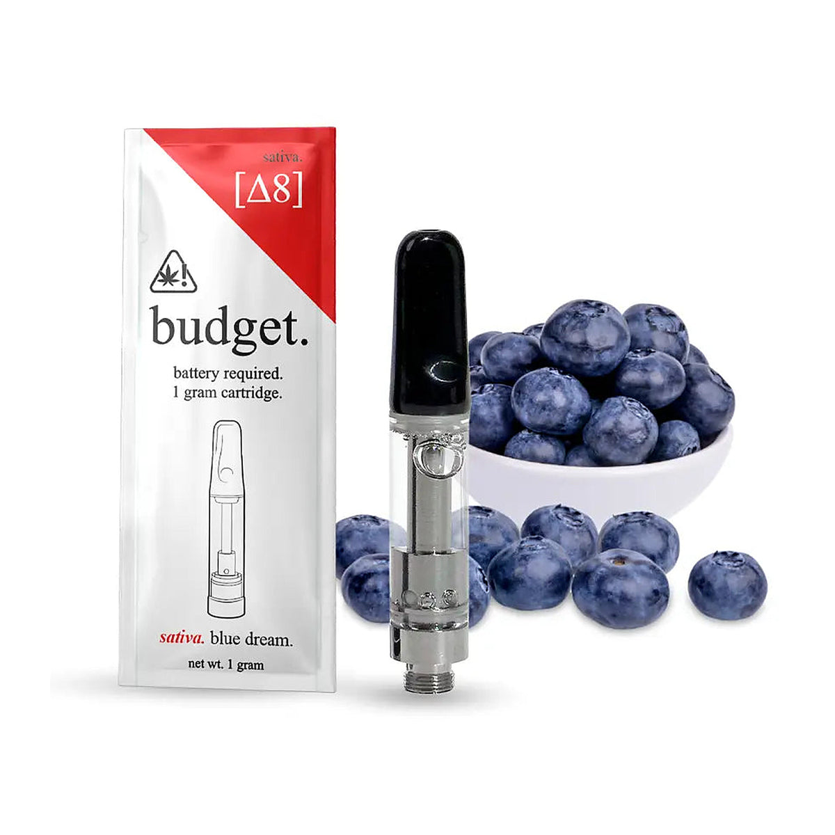 Budget Delta-8 1 Gram Vape Cartridge (510 Thread) - Blue Dream (Sativa)