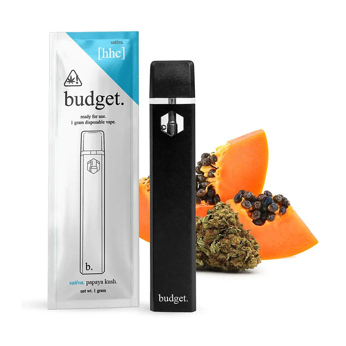 Budget HHC 1 Gram Disposable Vape Pen - Papaya Kush (Sativa)