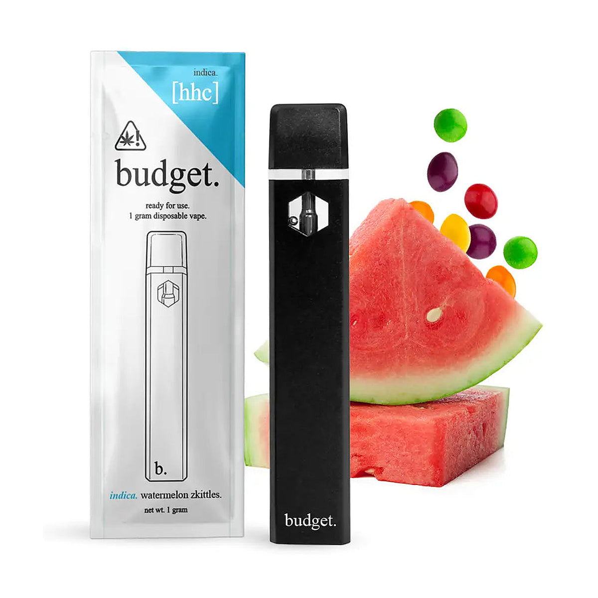 Budget HHC 1 Gram Disposable Vape Pen - Watermelon Zkittles (Indica)