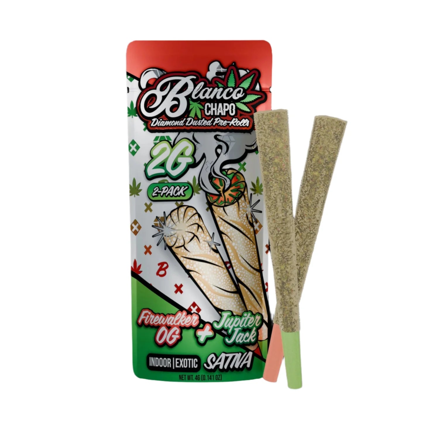 Blanco Chapo Diamond Dusted Pre-Rolls 2PK (4g Total)