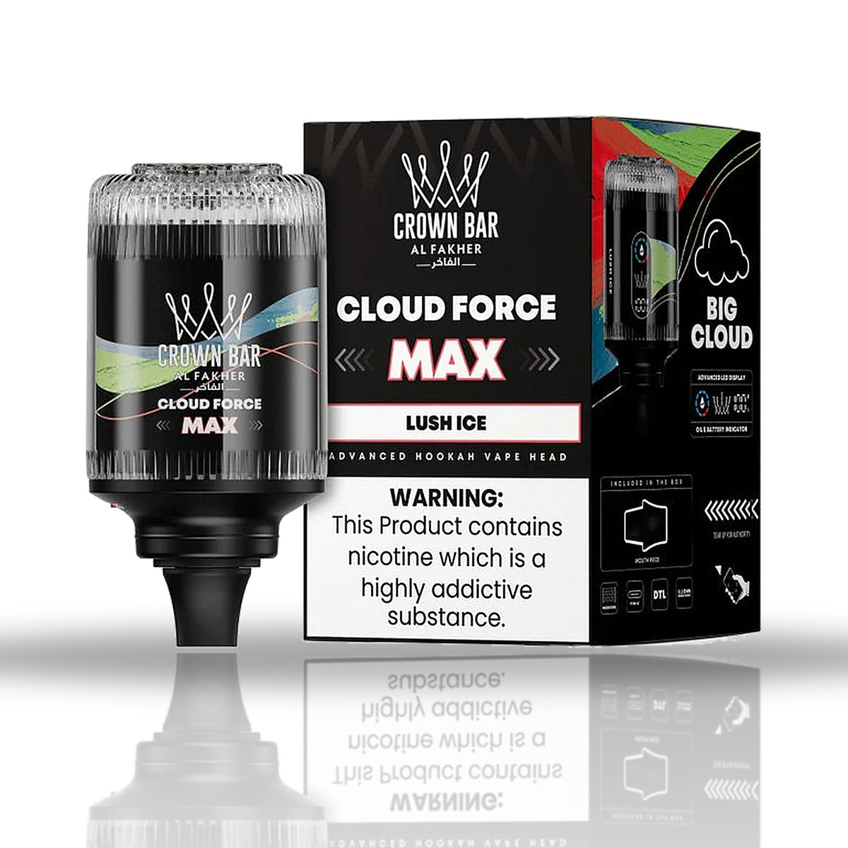Al Fakher Crown Bar Cloud Force Max 50K Lush Ice