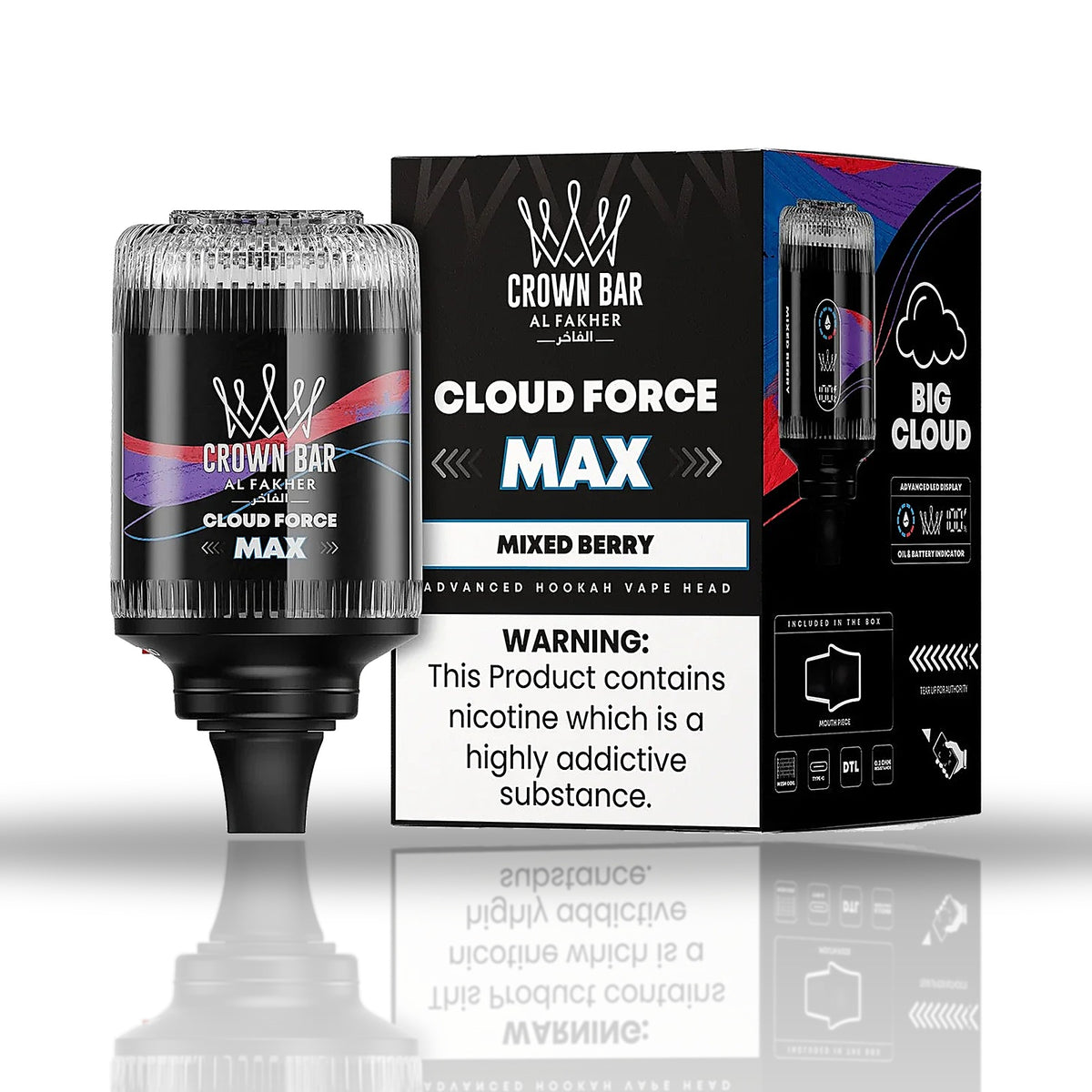 Al Fakher Crown Bar Cloud Force Max 50K Mixed Berry