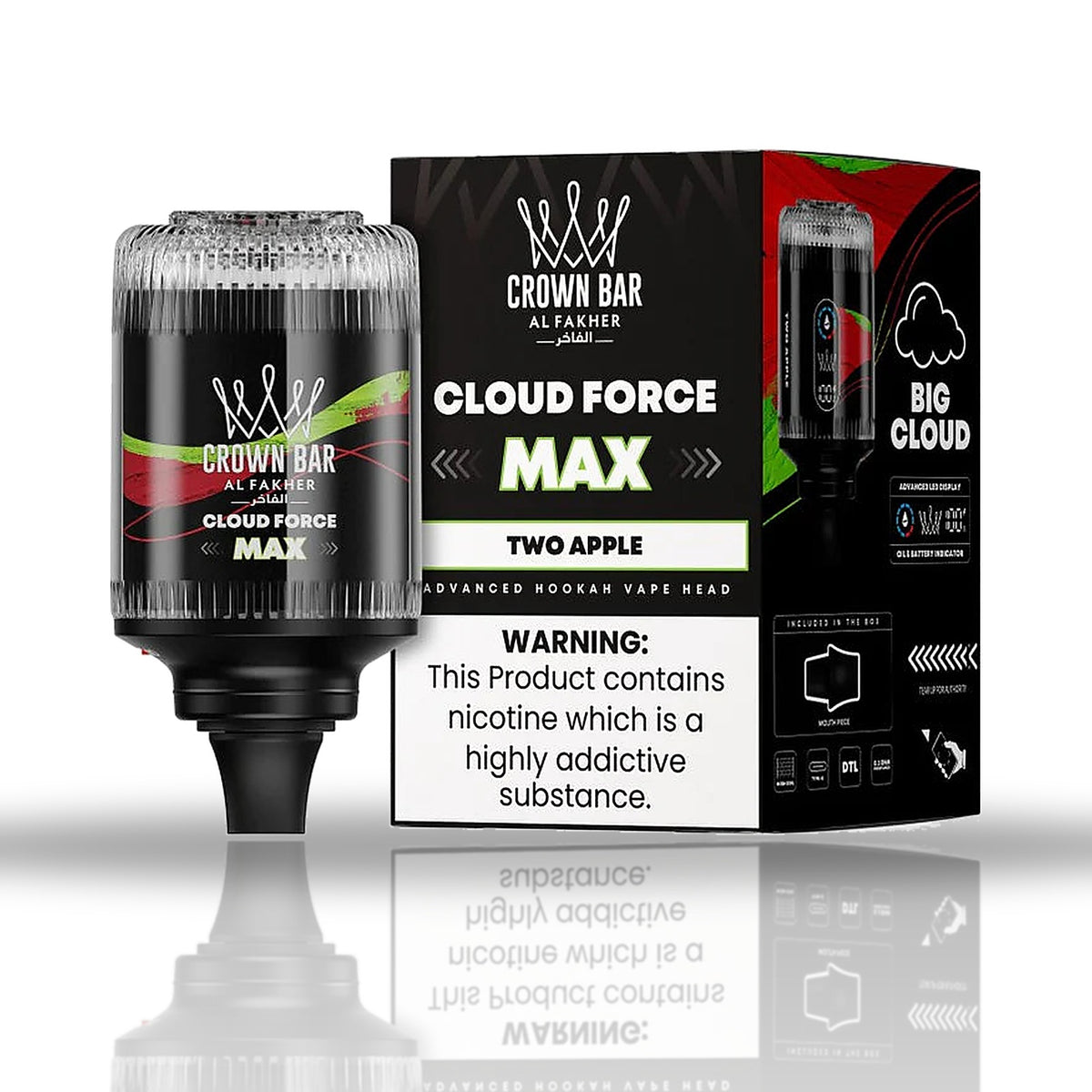 Al Fakher Crown Bar Cloud Force Max 50K Two Apple