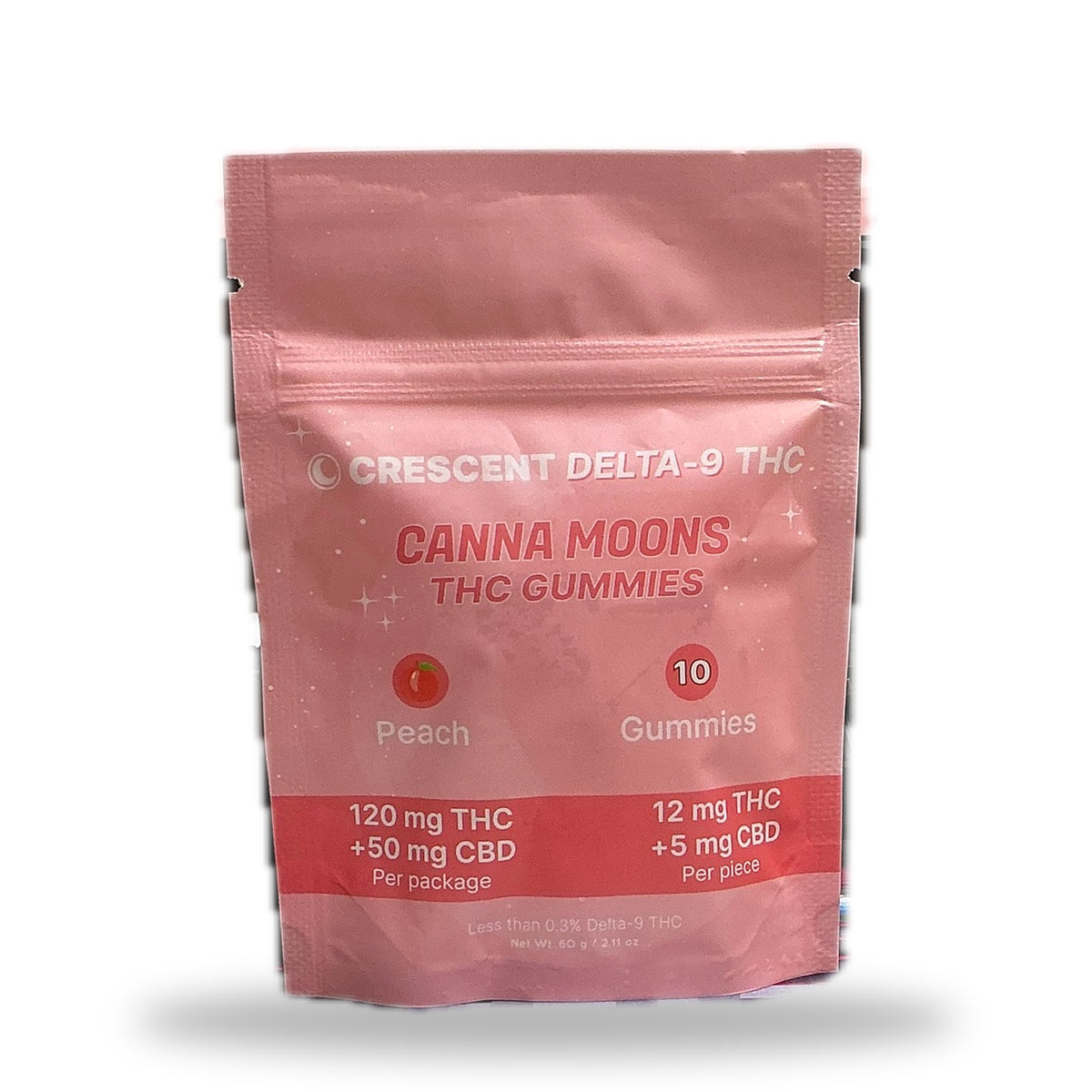 Crescent Canna Moons 120MG 10ct - Peach pouch