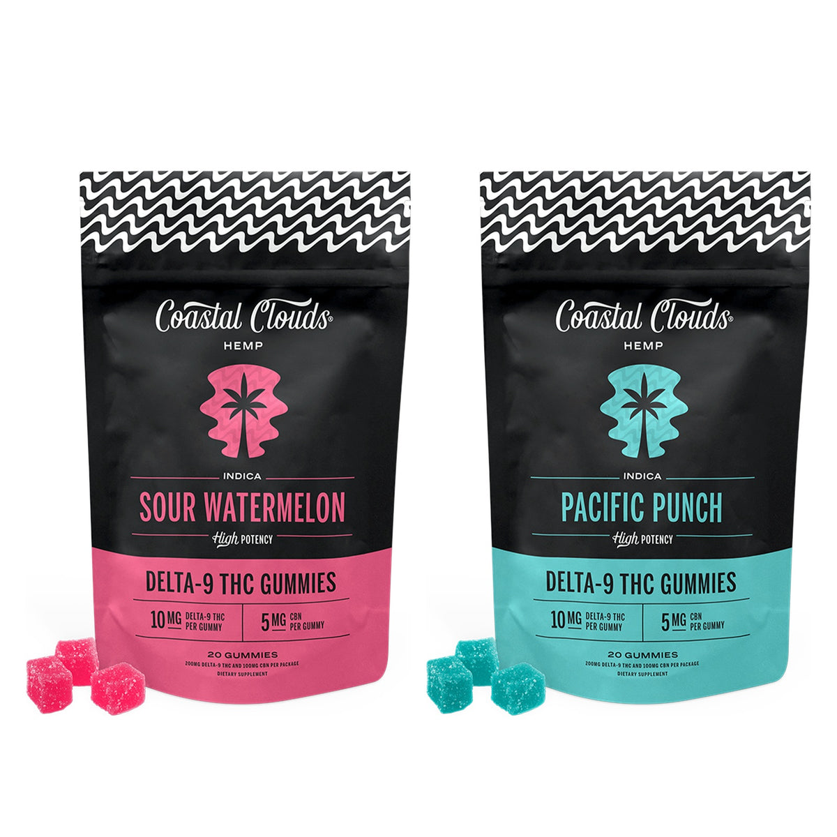 Coastal Clouds High Potency Delta-9 THC Gummies 200MG 20ct - family