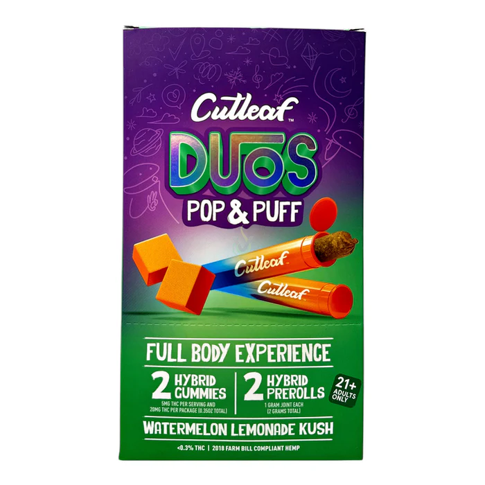 Cutleaf Duos Pop & Puff 2x Gummies + 2xPrerolls