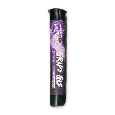 High Potency Destroyer Blue Lotus Donut Roll Grape Gas 2g pre-roll tube